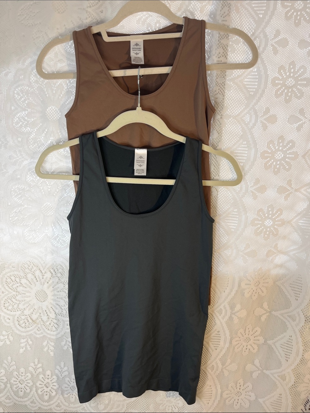 Dynamic Scoop Neck Shapewear Cami Light Brown or Charcoal NWOT OS
